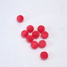 Qty 10 Vintage Rokenbok 1997 Red Balls Replacement Part Piece - $4.94