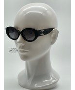 Chanel CH5528 501 Black Oval Sunglasses Gray Lenses Brand New &amp; 100% Aut... - $304.00
