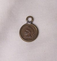 1905 ENCASED INDIAN HEAD CENT 1 US PENNY COIN PENDANT FOB - £7.90 GBP