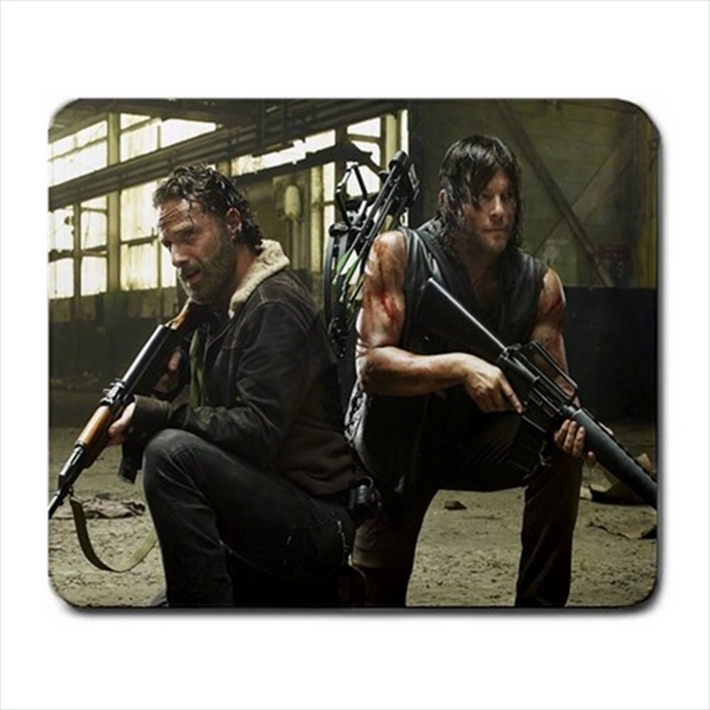 Rick Grimes and Daryl Dixon Large Rectangular Mousepad - $4.00