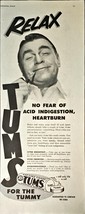 TUMS For the Tummy No Fear Acid Indigestion Heartburn 1953 Vintage Print Ad - $167.35 MXN