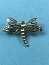 Vintage Goldtone DRAGONFLY w Openwork Wings Pin Brooch – 1.5 x 2 and 1/8th’s inc - $13.09