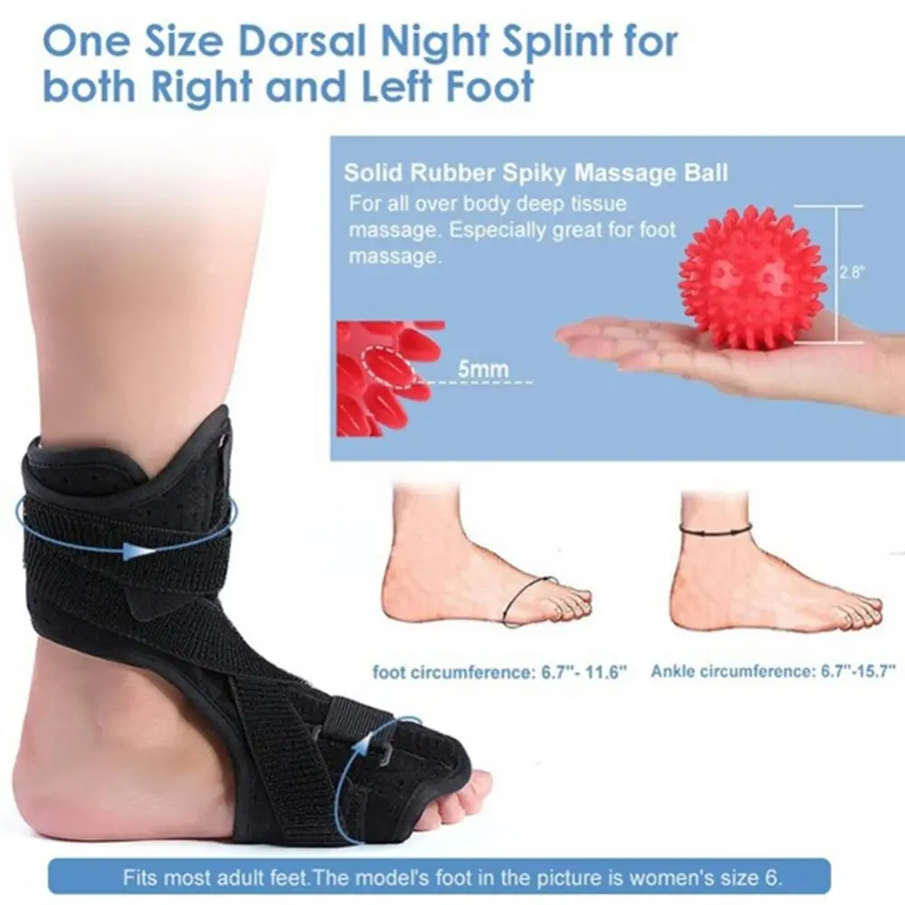 Sporting Adjustable Plantar Fasciitis Night Foot Splint Drop Orthotic Brace Elas - £23.35 GBP