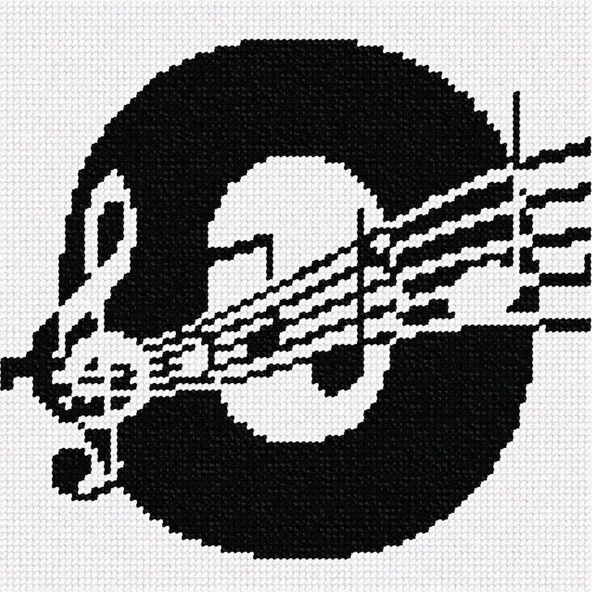 Pepita Needlepoint kit: Letter O Music Notes, 7&quot; x 7&quot; - $50.00+