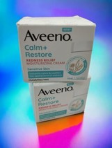 2x Aveeno Calm + Restore Redness Relief Moisturizing Cream 1.7 oz Each Sensitive - £19.51 GBP