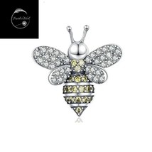 Genuine Sterling Silver 925 Honey Bumble Queen Bee Insect Stopper Bead Charm Mum - £16.89 GBP