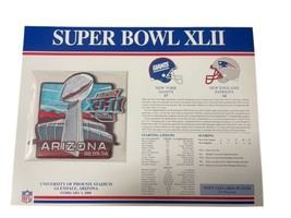 SUPER BOWL XLII Giants vs Patriots 2008 OFFICIAL SB NFL PATCH Card - $18.69