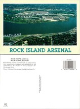 Illinois Rock Island Arsenal US Army Factory Mississippi River VTG Postcard - £7.37 GBP