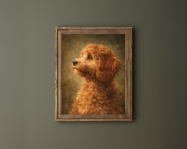 Cavapoo Wall Art Printable | Classic Dog Portrait Painting | Digital Dow... - $3.00