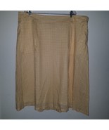 NWT CJ Banks Yellow White Gingham Print Plaid Skirt Midi Lined Pockets 3... - £23.56 GBP