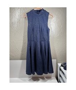 City Studios Juniors Navy and Silver Skater Style Dress Sleeveless Zip U... - $38.48 CAD