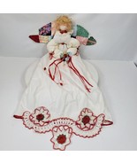 Vintage Handmade Crochet &amp; Quilted Wings Angel Doll 31 Inch Head to End ... - $30.17 CAD