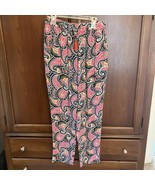 Boden Bembridge Trousers Womens 4 Tapered Ankle Gauze Drawstring Paisley... - $32.49 CAD