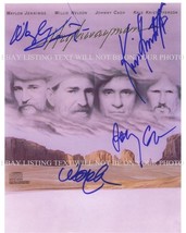 Highwaymen Group Signed Autograph Rp Photo Jennings Cash Nelson &amp; Kristofferson - £14.15 GBP