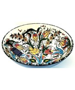 Blue and Yellow Nakkas Cini Floral Large Serving Bowl Hand Painted NWT T... - €28,84 EUR