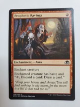 MTG Magic The Gathering Card Prophetic Ravings Enchantment Aura Red Eldr... - $3.46