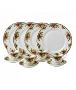 Royal Albert Old Country Roses 12 PC Set of 4 Plates 4 Cups 4 Saucers NE... - $180.00