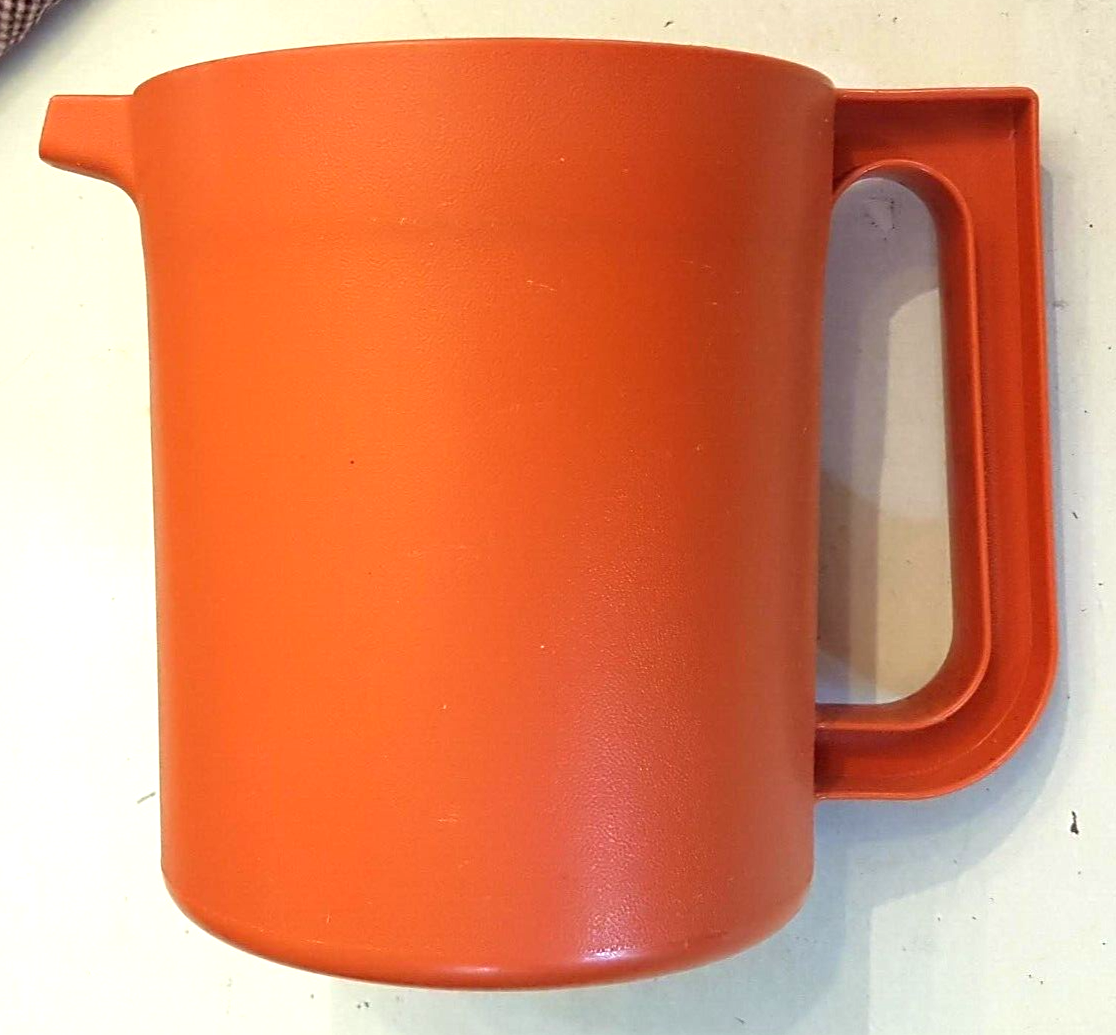 TUPPERWARE Short Pitcher NO LID 1970&#39;s Vintage 1575-6 Harvest Orange 1.5 Qt - $5.88