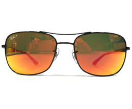 Ray-Ban Sunglasses RB3515 002/6S Black Red Square Frames with Orange Lenses - $107.31