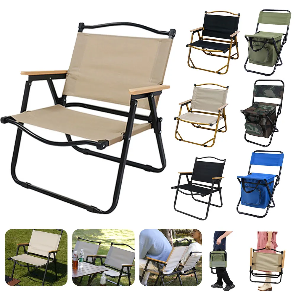 Folding Camping Chair Portable Breathable Outdoor Chair with  Insulated Picnic - £129.32 GBP+