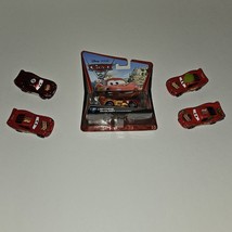 5 Disney Cars Lightning McQueen Diecast Lot Grand Prix Rusteze Tumbleweed Cactus - £23.49 GBP