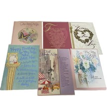 Lot Of 6 Hallmark Crown Greeting Happy Birthday Wife Unused Cards &amp; Envelopes - £7.21 GBP