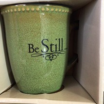 Christian Art Gifts Coffee/Tea Mug Be Still &amp; Know that I am God Ps. 46:10 Green - £9.52 GBP