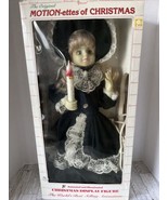 1988 Telco Motion-ette Animated Christmas 24” Victorian Girl Candle *READ* - £50.97 GBP