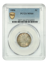 1896 5C PCGS MS66 - £1,522.24 GBP