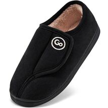 HARENCE Women's Adjustable Memory Foam Fur Lined Slippers Black Size 42/43 - $4.46 HARENCE Women's Adjustable Memory Foam Fur Lined Slippers Black Size 42/43 - $4.46