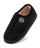 HARENCE Women&#39;s Adjustable Memory Foam Fur Lined Slippers Black Size 42/43 - $82.71 MXN