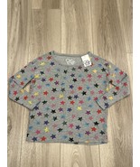 Women&#39;s Chaser Gray Star Print Long Sleeve Pullover Sweatshirt Sz S Small - $29.69