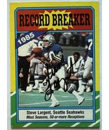 Steve Largent Signed Autographed 1986 Topps Record Breaker Football Card... - €12,98 EUR