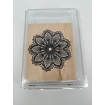 Stampin&#39; Up! Hello, Doily Rubber Wood Mount Stamp Lace Medallion - £15.79 GBP