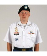 MENS ARMY SERVICE SHORT SLEEVE UNIFORM ASU Dress Bright White Shirt ALL ... - €30,95 EUR