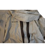 Mens Columbia Omni-Tech Waterproof Full Zip Hooded Rain Jacket  LG in Ta... - $61.54 CAD