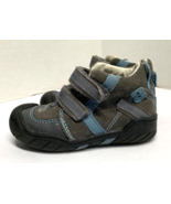 Bartek Boys sz 25 9 Gray Blue High Top Sneakers Shoes Hook &amp; Loop - £31.27 GBP
