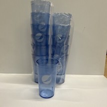 New (12) Pepsi Cola Restaurant Ice Blue Plastic Tumblers Cups 16oz Impact - £26.06 GBP