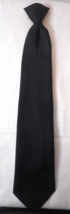 Mens Clip On Ties Pre-tied Necktie Puritan Basic Solid Black Smooth 19&quot; - £7.90 GBP