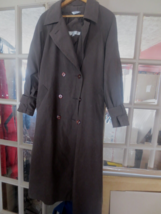 Brem Rainwear Women&#39;s Gray Trench Coat Rain Jacket Size 10P made in Russia - £14.73 GBP