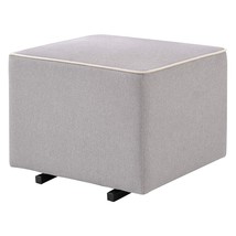 Davinci Universal Gliding Ottoman In Grey With Cream Piping,, Us Certified. - £155.02 GBP