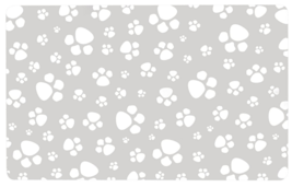 8 Genmert Pet Dog Place Mat Frosted Paws 13 by 20-Inch Dinner Mat Clear/... - £28.08 GBP