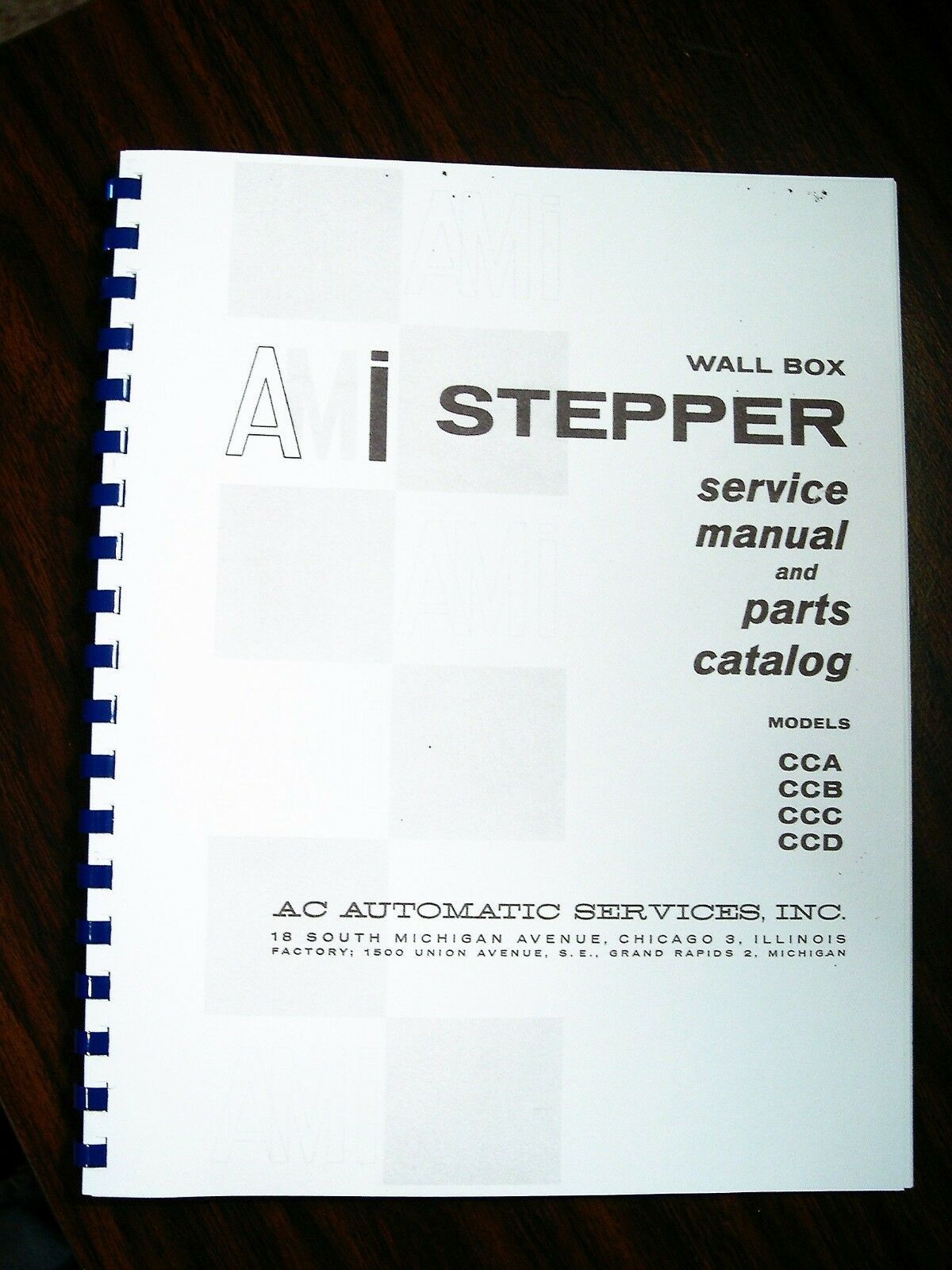 AMI STEPPER Jukebox manual CCA,CCB,CCC,CCD - $24.74