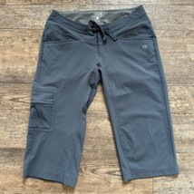 Mountain Hardwear Womens Size 4 Grey Low Rise Nylon Cargo Hiking Shorts ... - $28.49