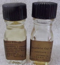 Vintage 2 Small Lorann Extract Bottles Butter Flavor &amp; Peppermint Oil - £3.18 GBP