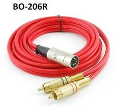 6Ft -Pin Din To 2-Rca Red Audio Cable, - £39.27 GBP