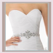 Bridal Accessories Crystal Trim Rhinestone Beaded Applique Wedding Sash Belt 