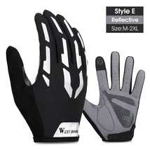WEST BI Mountain Bike Full Finger Glove Non-slip Shockproof Touch Glove Golf Cyc - £90.61 GBP