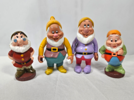 Vintage Snow White and the Seven Dwarves Soft Action Figure Lot of 4 - £11.79 GBP