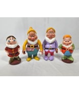 Vintage Snow White and the Seven Dwarves Soft Action Figure Lot of 4 - $14.95